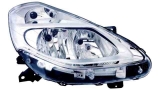 FARO DELANTERO DERECHO FONDO CROMADO(H7/H7) RENAULT CLIO 2009-2012